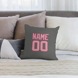 Custom Dark Grey Light Pink Pillowcase
