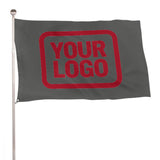 Custom Dark Grey Red Flag