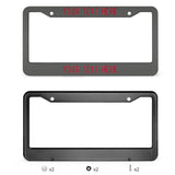 Custom Dark Grey Red License Plate Frame