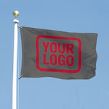 Custom Dark Grey Red Flag