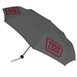 Custom Dark Grey Crimson Red Automatic Umbrella