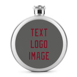 Custom Dark Grey Crimson Red Hip Flask
