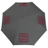 Custom Dark Grey Crimson Red Automatic Umbrella