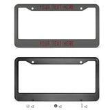 Custom Dark Grey Crimson Red License Plate Frame