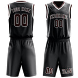 Custom Dark Grey Crimson Red Basketball Set