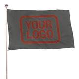 Custom Dark Grey Coral Red Flag