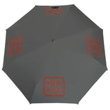 Custom Dark Grey Coral Red Automatic Umbrella