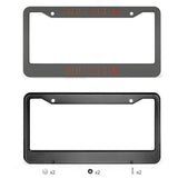 Custom Dark Grey Coral Red License Plate Frame