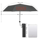 Custom Dark Grey Coral Red Automatic Umbrella