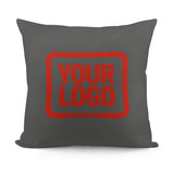 Custom Dark Grey Orange Red Pillowcase