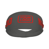 Custom Dark Grey Orange Red Sports headband