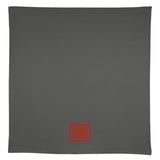Custom Dark Grey Coral Red Square Table Cloth