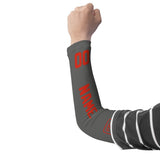 Custom Dark Grey Orange Red Arm Sleeve