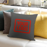 Custom Dark Grey Orange Red Pillowcase