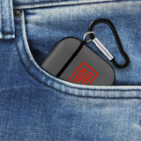 Custom Dark Grey Orange Red AirPods Case