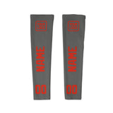 Custom Dark Grey Orange Red Arm Sleeve