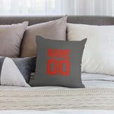 Custom Dark Grey Orange Red Pillowcase
