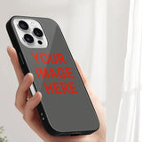 Custom Dark Grey Orange Red Phone Case