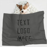 Custom Dark Grey Black Pet Blanket