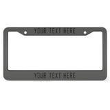 Custom Dark Grey Black License Plate Frame