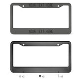 Custom Dark Grey Black License Plate Frame