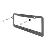 Custom Dark Grey Black License Plate Frame