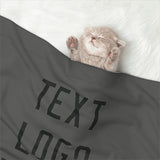 Custom Dark Grey Black Pet Blanket