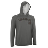 Custom Dark Grey Brown UV-Hoodie