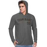 Custom Dark Grey Brown UV-Hoodie