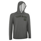 Custom Dark Grey Olive UV-Hoodie