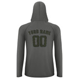 Custom Dark Grey Olive UV-Hoodie
