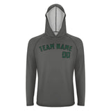 Custom Dark Grey Green UV-Hoodie