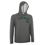 Custom Dark Grey Green UV-Hoodie