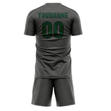 Custom Dark Grey Green Soccer Jersey