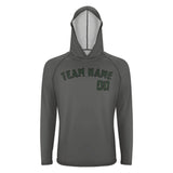 Custom Dark Grey Dark Green UV-Hoodie