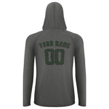 Custom Dark Grey Dark Green UV-Hoodie