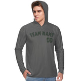 Custom Dark Grey Dark Green UV-Hoodie