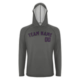 Custom Dark Grey Purple UV-Hoodie