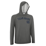 Custom Dark Grey Blue UV-Hoodie