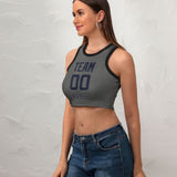 Custom Dark Grey Navy Sleeveless Tank Top