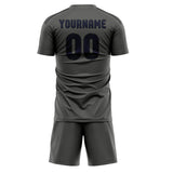 Custom Dark Grey Navy Soccer Jersey