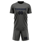 Custom Dark Grey Navy Soccer Jersey