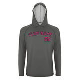 Custom Dark Grey Pink UV-Hoodie