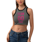 Custom Dark Grey Pink Sleeveless Tank Top