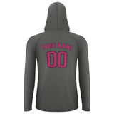 Custom Dark Grey Pink UV-Hoodie