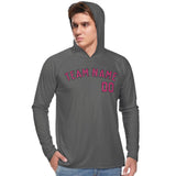 Custom Dark Grey Pink UV-Hoodie