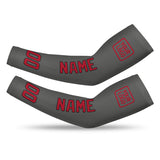 Custom Dark Grey Red Arm Sleeve