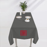 Custom Dark Grey Black Square Table Cloth