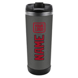 Custom Dark Grey Red Stainless Steel Water Cup