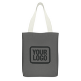 Custom Dark Grey Red Canvas Tote Bag